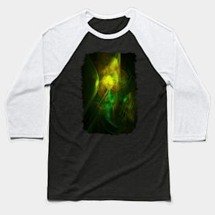 Alien Code Yellow Green Baseball T-Shirt